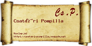Csatári Pompilla névjegykártya